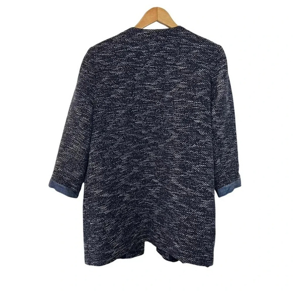 Ivanka Trump Dark Blue Long Blazer Jacket Tweed Fall Winter Career Professional - Picture 2 of 4